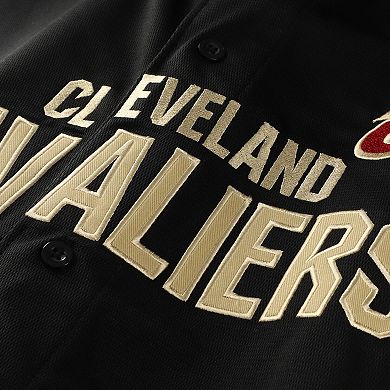 Men's Fanatics Black Cleveland Cavaliers Big & Tall Pop Full-Button Jersey