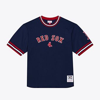 Men's Mitchell & Ness Navy Boston Red Sox Wild Pitch Ringer T-Shirt