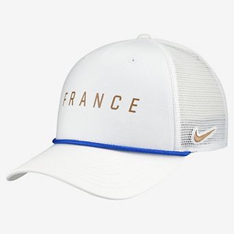 Men's Nike White France National Team Rise Rope Trucker Adjustable Hat