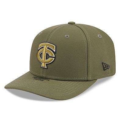 Men's New Era Olive Minnesota Twins 2026 Armed Forces Day 9SEVENTY Adjustable Hat