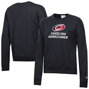 Women's Champion Black Carolina Hurricanes Wordmark Lockup Powerblend Sweatshirt