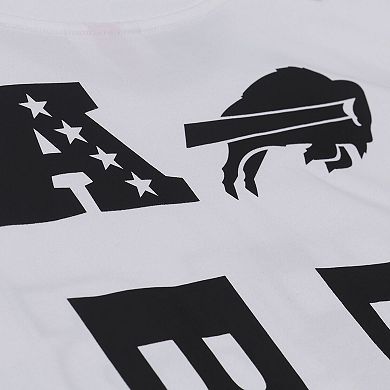 Men's Mitchell & Ness White Buffalo Bills Monochrome T-Shirt