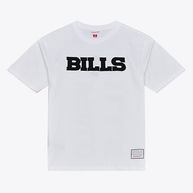 Men's Mitchell & Ness White Buffalo Bills Monochrome T-Shirt