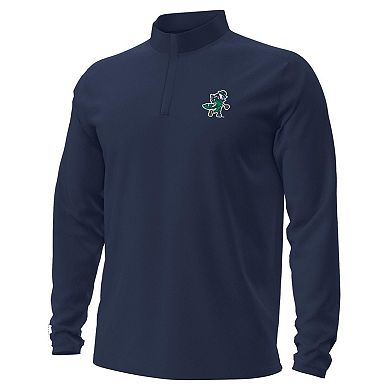 Men's Under Armour Navy Notre Dame Fighting Irish Golf Leprechaun Motion Quarter-Zip Pullover