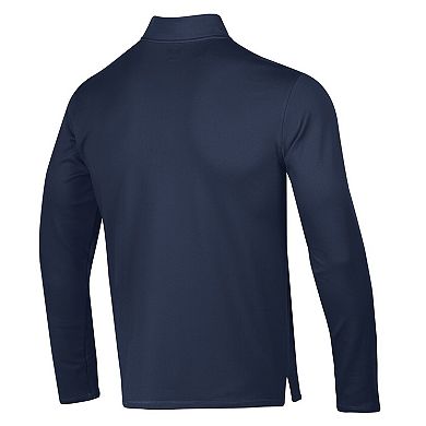 Men's Under Armour Navy Notre Dame Fighting Irish Golf Leprechaun Motion Quarter-Zip Pullover