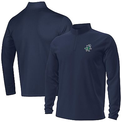 Men's Under Armour Navy Notre Dame Fighting Irish Golf Leprechaun Motion Quarter-Zip Pullover