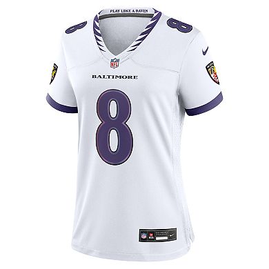 Women's Nike Lamar Jackson White Baltimore Ravens Game Jersey