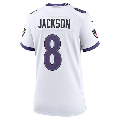 Women's Nike Lamar Jackson White Baltimore Ravens Game Jersey