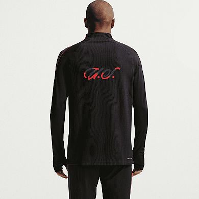 Men's Nike Black USMNT 2026 Strike Elite Dri-FIT ADV Long Sleeve Quarter-Zip Drill Top