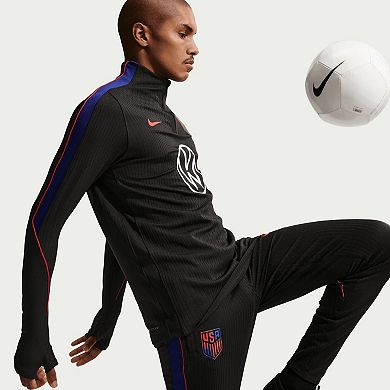 Men's Nike Black USMNT 2026 Strike Elite Dri-FIT ADV Long Sleeve Quarter-Zip Drill Top
