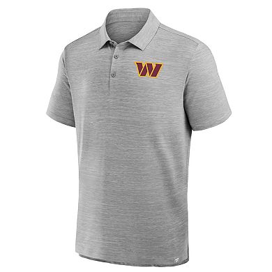 Men's Fanatics Heather Gray Washington Commanders Clutch Polo