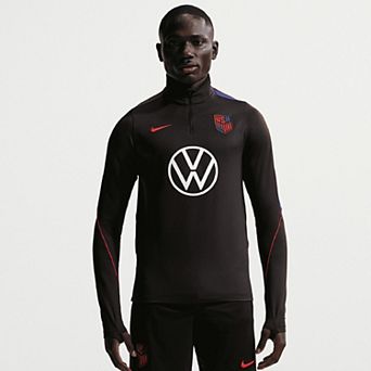 Men's Nike Black USMNT 2026 Strike Dri-FIT Quarter-Zip Long Sleeve Drill Top