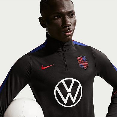 Men's Nike Black USMNT 2026 Strike Dri-FIT Quarter-Zip Long Sleeve Drill Top