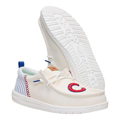 Men's Hey Dude White Chicago Cubs Wally Casual Slip On Shoes