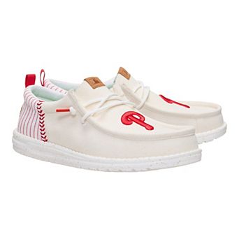 Men's Hey Dude White Philadelphia Phillies Wally Casual Slip On Shoes
