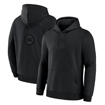 Men's Fanatics Detroit Pistons Black Out Hoodie