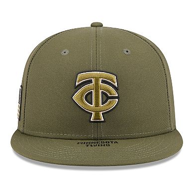 Men's New Era Olive Minnesota Twins 2026 Armed Forces Day 59FIFTY Fitted Hat