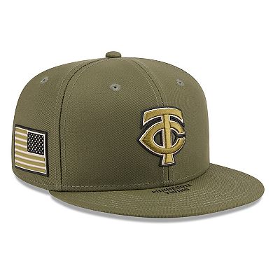 Men's New Era Olive Minnesota Twins 2026 Armed Forces Day 59FIFTY Fitted Hat