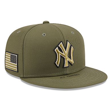 Men's New Era Olive New York Yankees 2026 Armed Forces Day 59FIFTY Fitted Hat