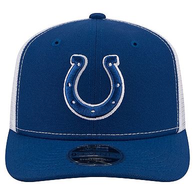 Men's New Era Blue Indianapolis Colts 9SEVENTY Trucker Adjustable Hat