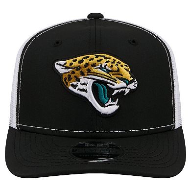 Men's New Era Black Jacksonville Jaguars 9SEVENTY Trucker Adjustable Hat