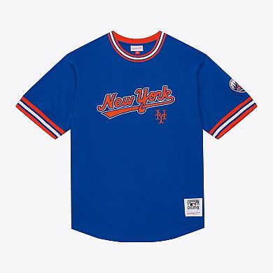 Men's Mitchell & Ness Royal New York Mets Wild Pitch Ringer T-Shirt