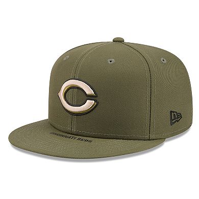 Men's New Era Olive Cincinnati Reds 2026 Armed Forces Day 59FIFTY Fitted Hat