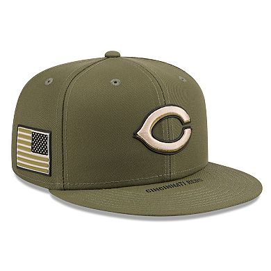 Men's New Era Olive Cincinnati Reds 2026 Armed Forces Day 59FIFTY Fitted Hat