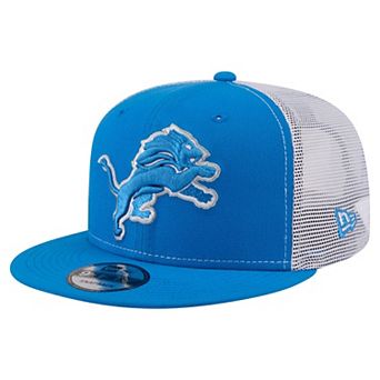 Men's New Era Blue Detroit Lions Core Team 9FIFTY Trucker Snapback Hat