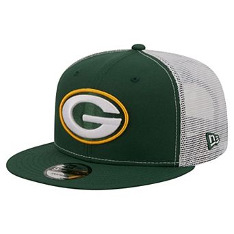 Men's New Era Green Green Bay Packers Core Team 9FIFTY Trucker Snapback Hat
