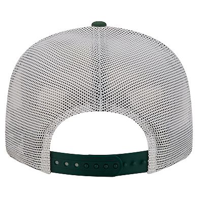 Men's New Era Green Green Bay Packers Core Team 9FIFTY Trucker Snapback Hat