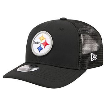 Men's New Era Black Pittsburgh Steelers 9SEVENTY Trucker Adjustable Hat