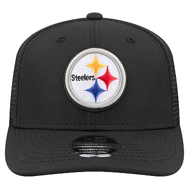 Men's New Era Black Pittsburgh Steelers 9SEVENTY Trucker Adjustable Hat
