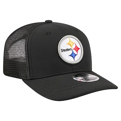 Men's New Era Black Pittsburgh Steelers 9SEVENTY Trucker Adjustable Hat