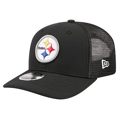 Men's New Era Black Pittsburgh Steelers 9SEVENTY Trucker Adjustable Hat
