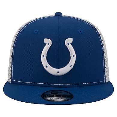 Men's New Era Royal Indianapolis Colts Core Team 9FIFTY Trucker Snapback Hat