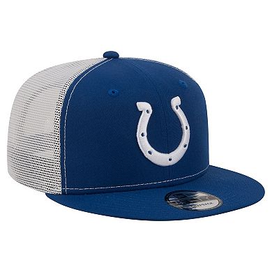 Men's New Era Royal Indianapolis Colts Core Team 9FIFTY Trucker Snapback Hat