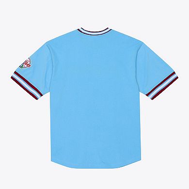 Men's Mitchell & Ness Light Blue Philadelphia Phillies Wild Pitch Ringer T-Shirt
