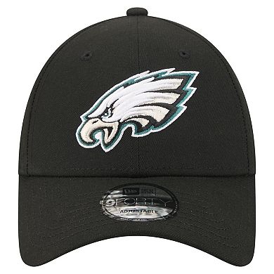 Men's New Era Black Philadelphia Eagles Core Team 9FORTY Adjustable Hat