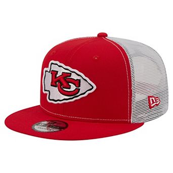 Men's New Era Red Kansas City Chiefs Core Team 9FIFTY Trucker Snapback Hat