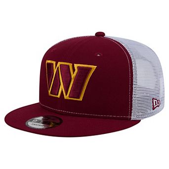 Men's New Era Burgundy Washington Commanders Core Team 9FIFTY Trucker Snapback Hat