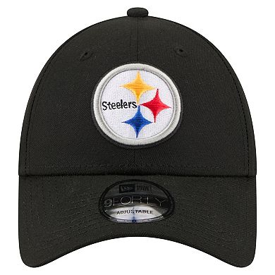 Men's New Era Black Pittsburgh Steelers Core Team 9FORTY Adjustable Hat