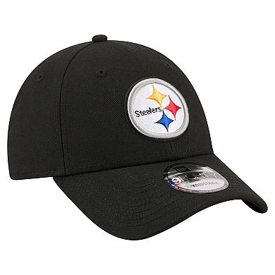 Men's New Era Black Pittsburgh Steelers Core Team 9FORTY Adjustable Hat