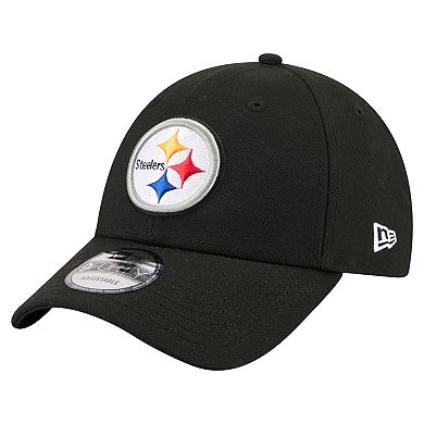 Men's New Era Black Pittsburgh Steelers Core Team 9FORTY Adjustable Hat