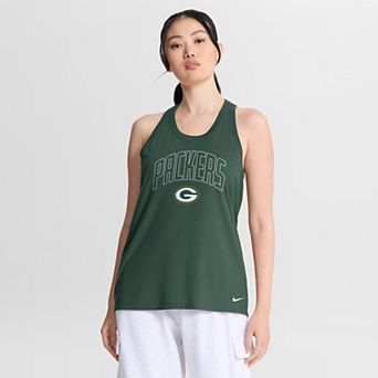 Women's Nike Green Green Bay Packers Primetime Tri-Blend Dri-FIT Tank Top