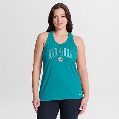 Women's Nike Aqua Miami Dolphins Primetime Tri-Blend Dri-FIT Tank Top