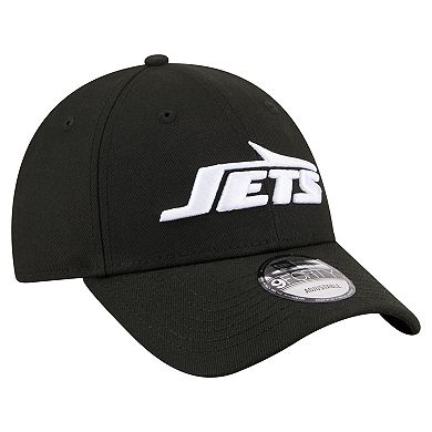 Men's New Era Black New York Jets Core Team 9FORTY Adjustable Hat