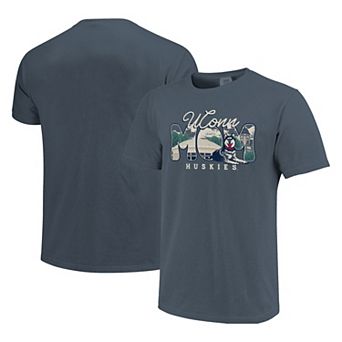 Women's Denim UConn Huskies Comfort Colors Campus Drawing Mom T-Shirt