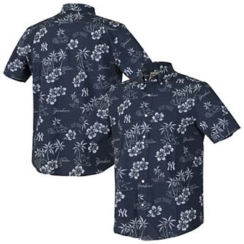 Men's Reyn Spooner Navy New York Yankees Big & Tall Kekai Performance Tri-Blend Button-Down Shirt