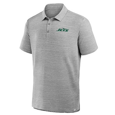 Men's Fanatics Heather Gray New York Jets Clutch Polo